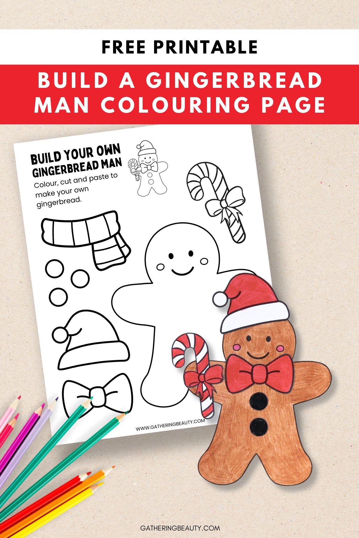 gingerbread man template free printable
