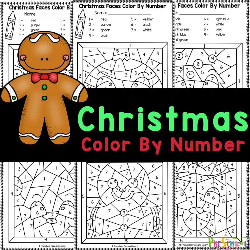 free color by number printables