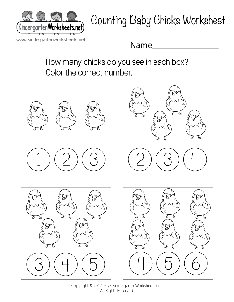 Free Printable Counting Baby Chicks Worksheet Free Printable Counting Baby Chicks Worksheet