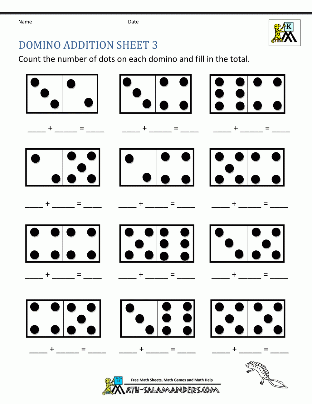 kindergarten math sheets free