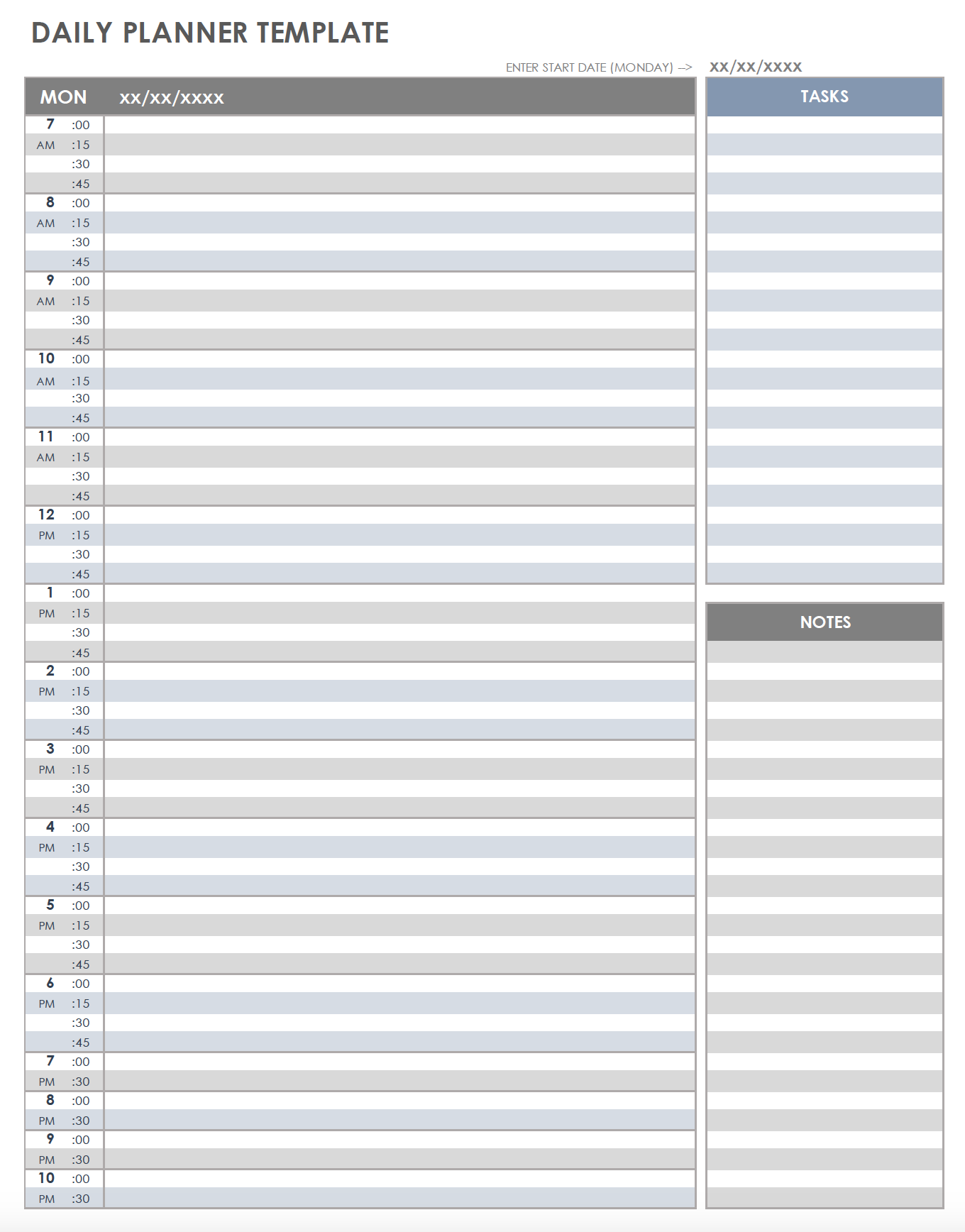 free printable planner sheets