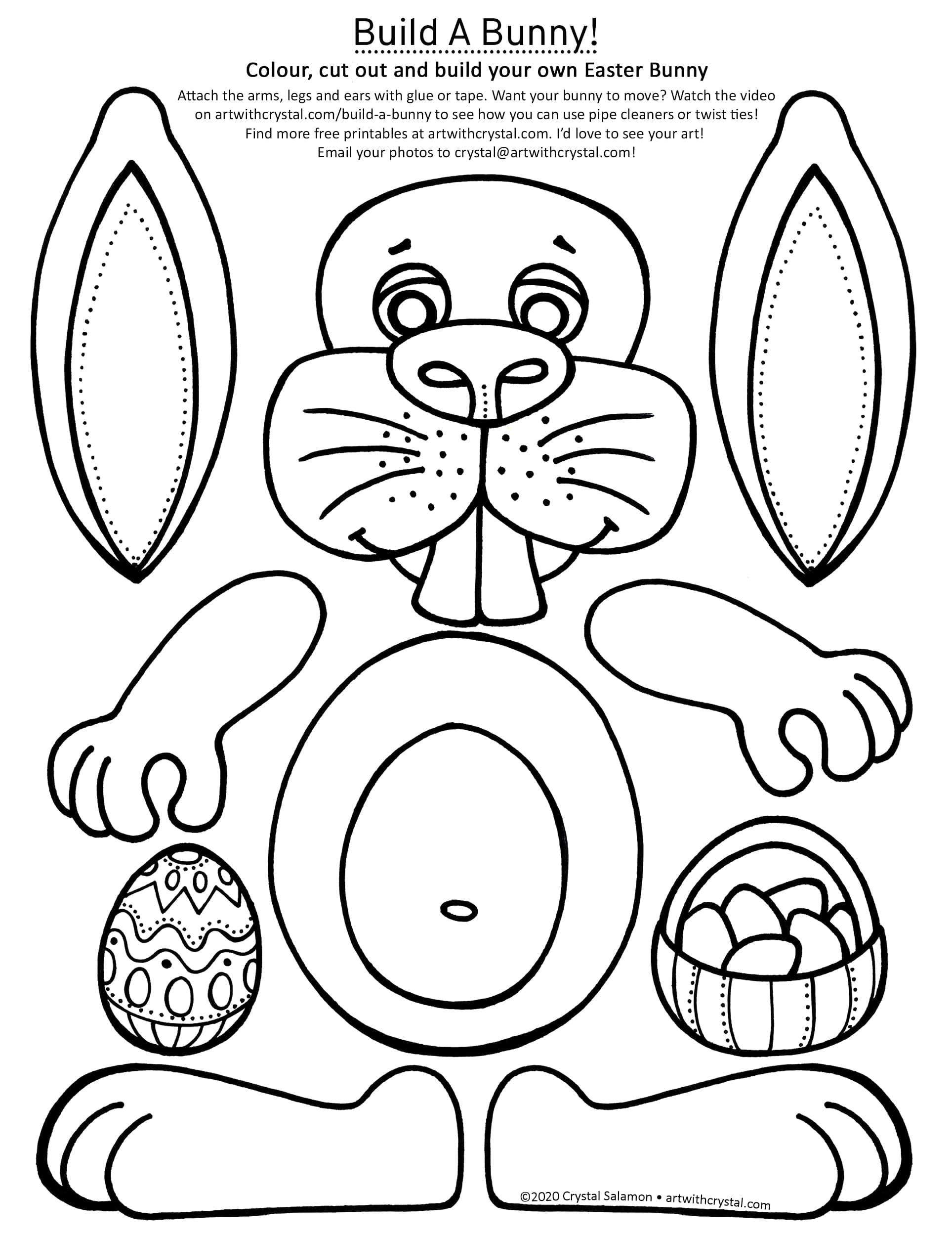 free bunny template free printable pdf