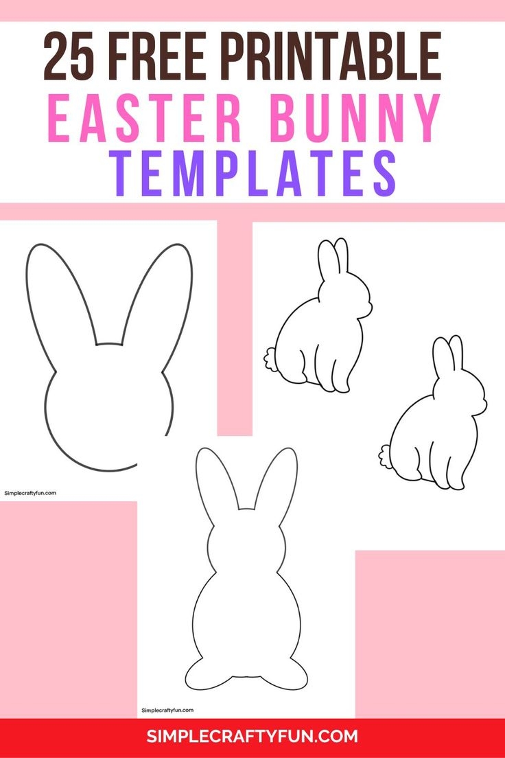 Free Printable Easter Bunny Templates For Crafts Easter Printables Free Easter Bunny Template Bunny Templates