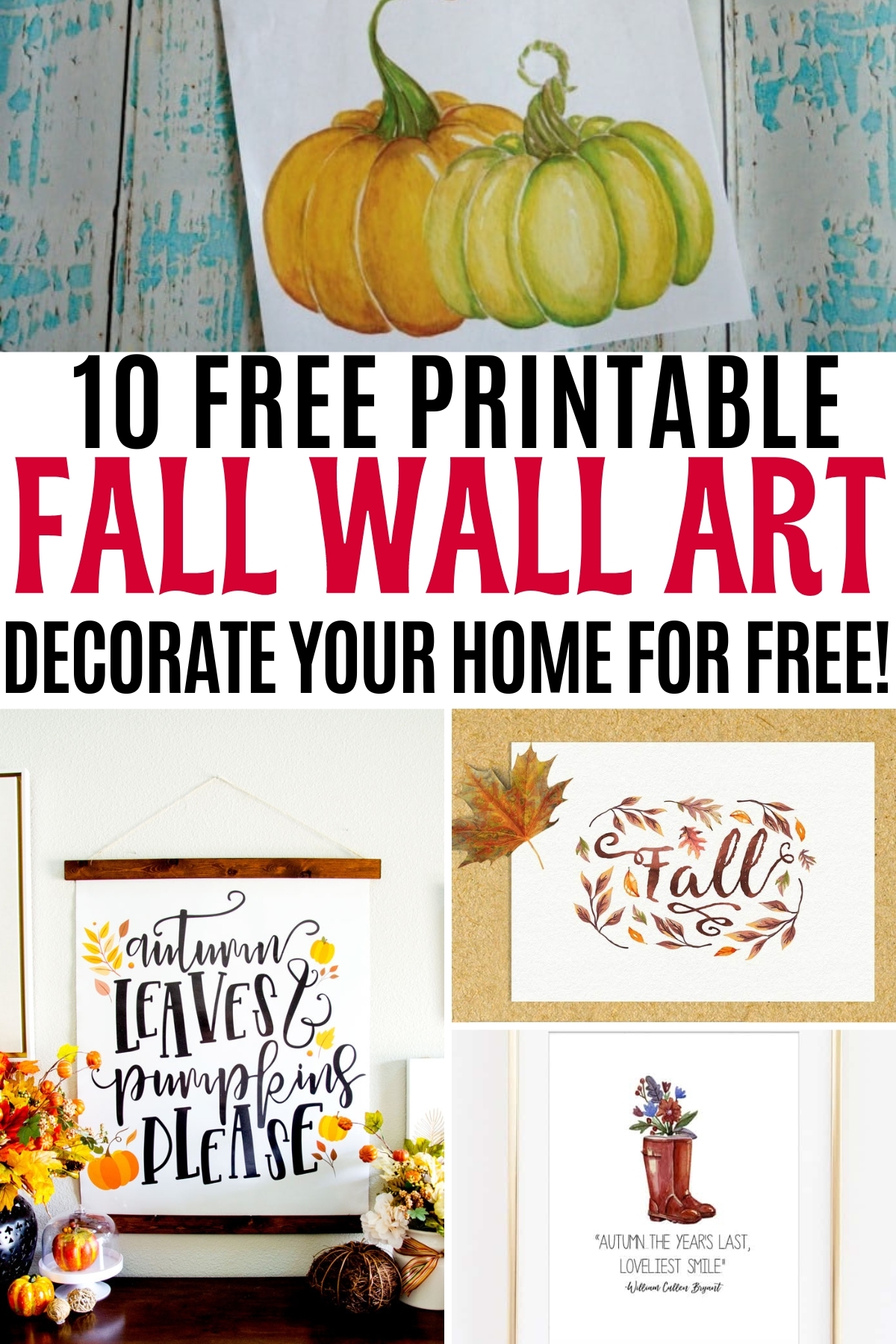 Free Printable Fall Wall Art Retro Housewife Goes Green