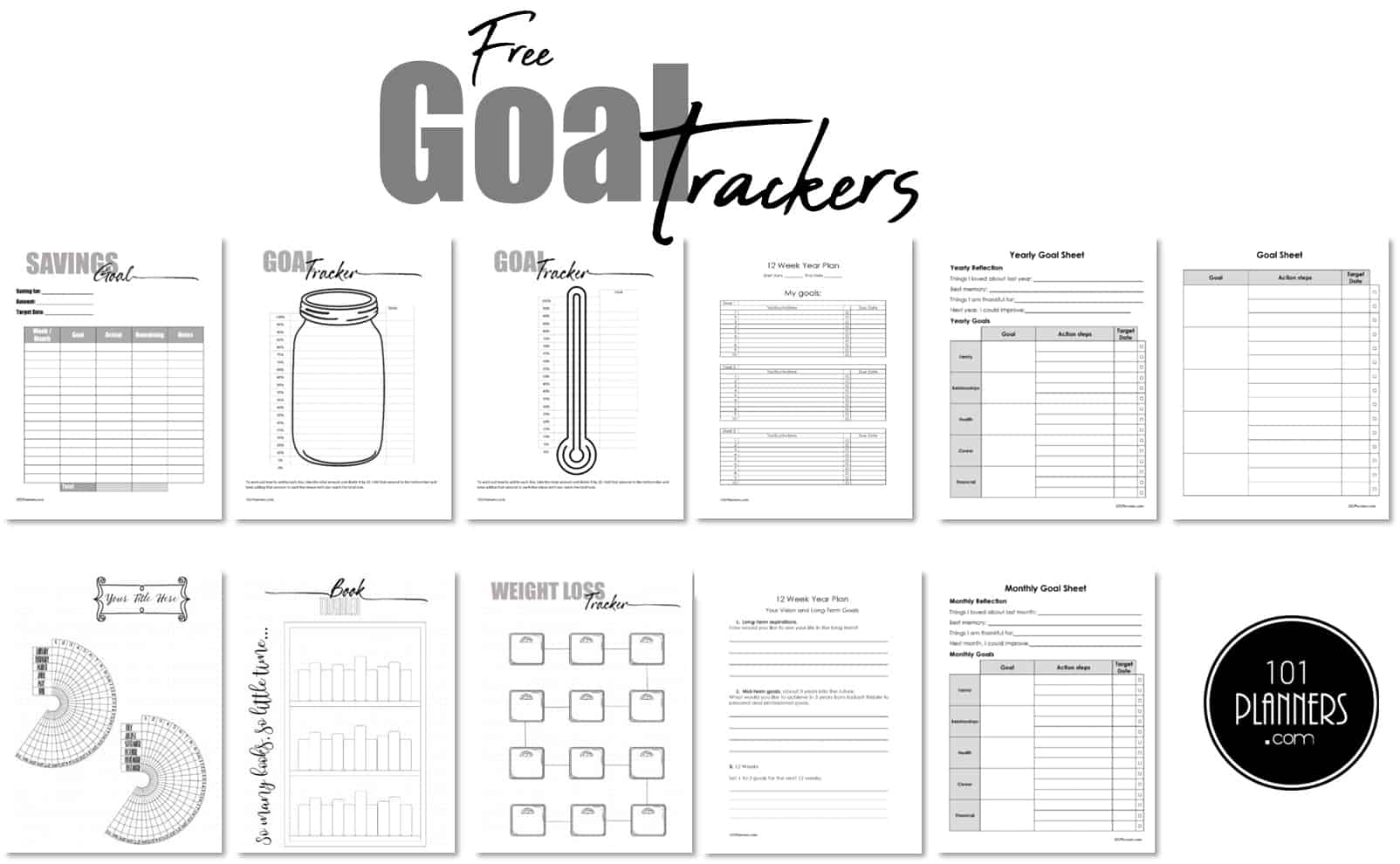 free printable goal planner free printable goal planner