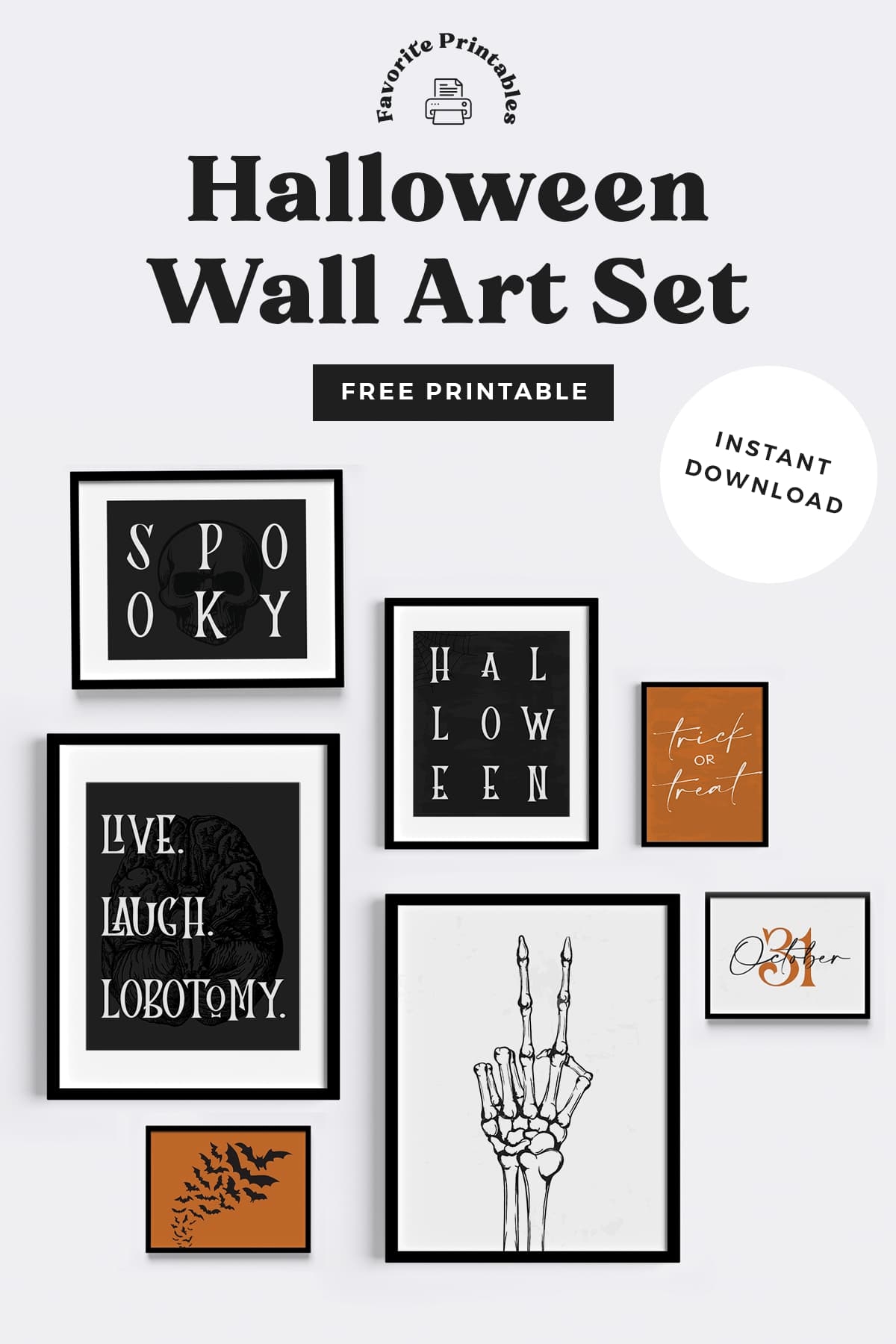 free printable halloween wall art