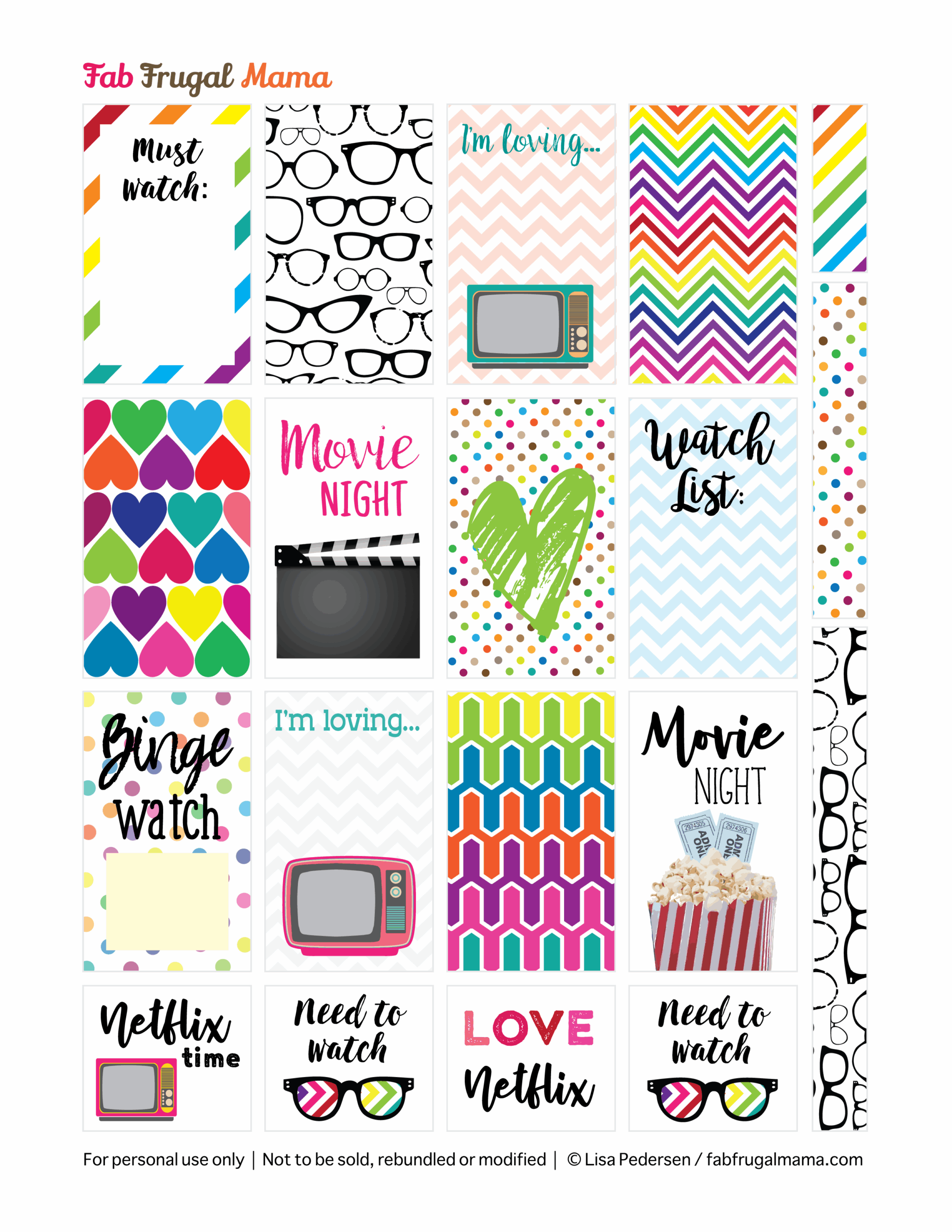 planner stickers printable free