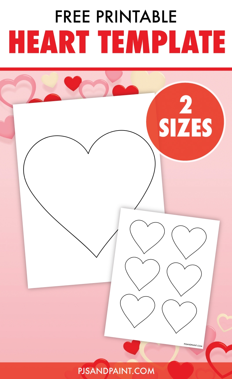 free printable outline heart template