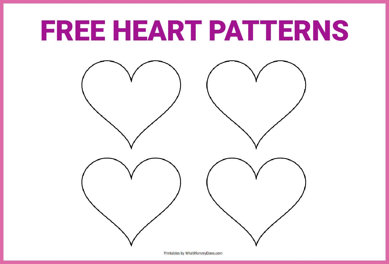 free printable heart templates