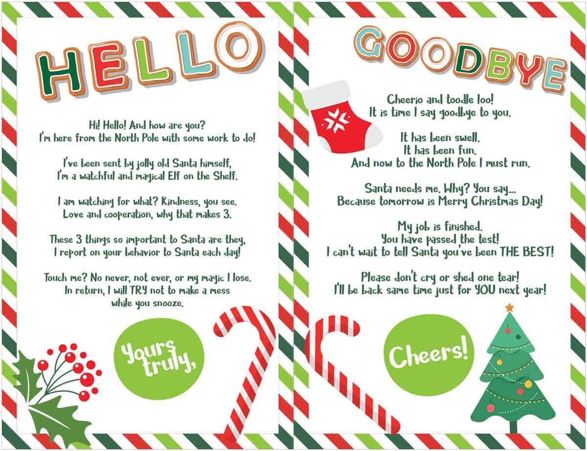 elf on the shelf letter template free printable