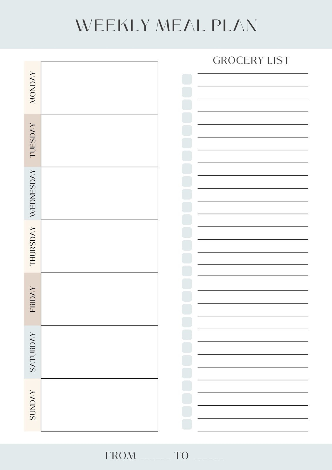 printable menu planner