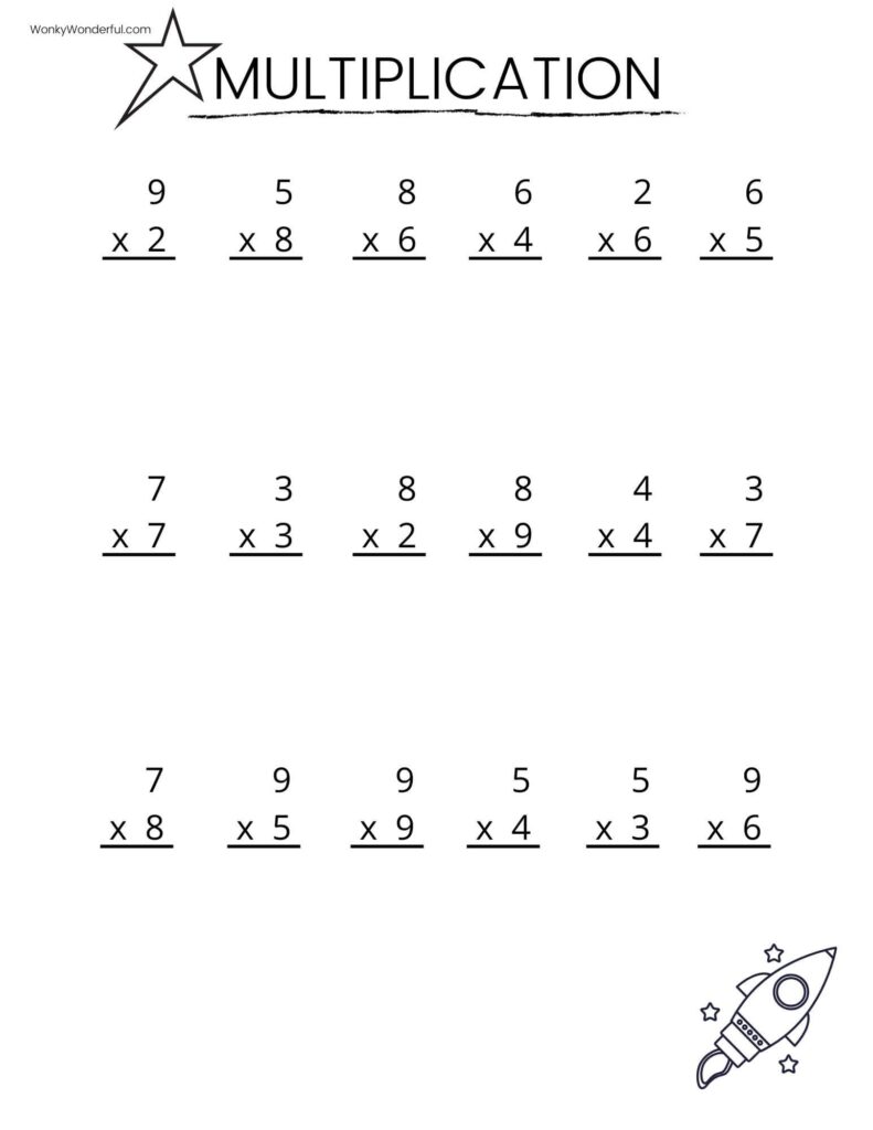 multiplication practice sheets free printable pdf - Jolly Printable