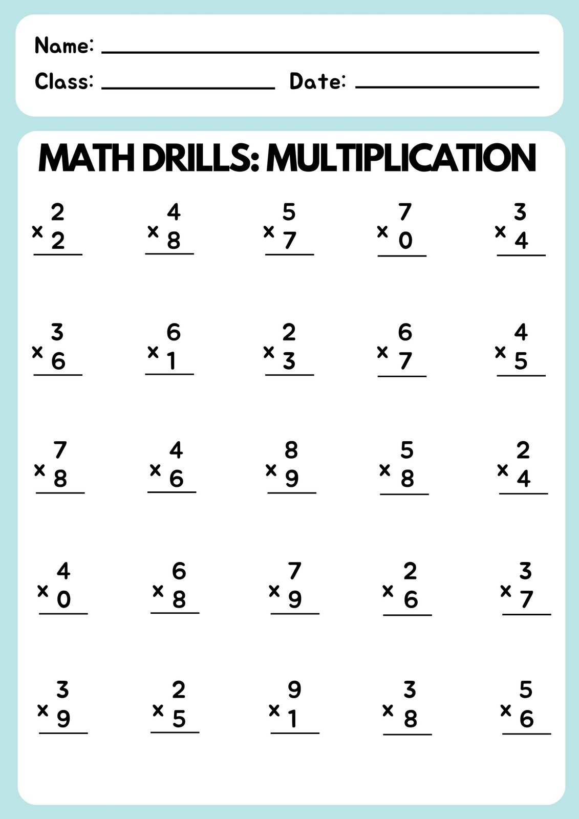 FREE PRINTABLE MULTIPLICATION WORKSHEETS WonkyWonderful Worksheets Library FREE PRINTABLE MULTIPLICATION WORKSHEETS WonkyWonderful Worksheets Library