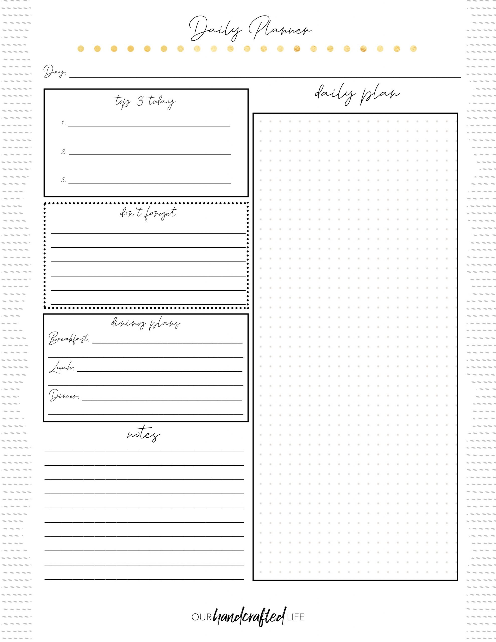 planner printables free