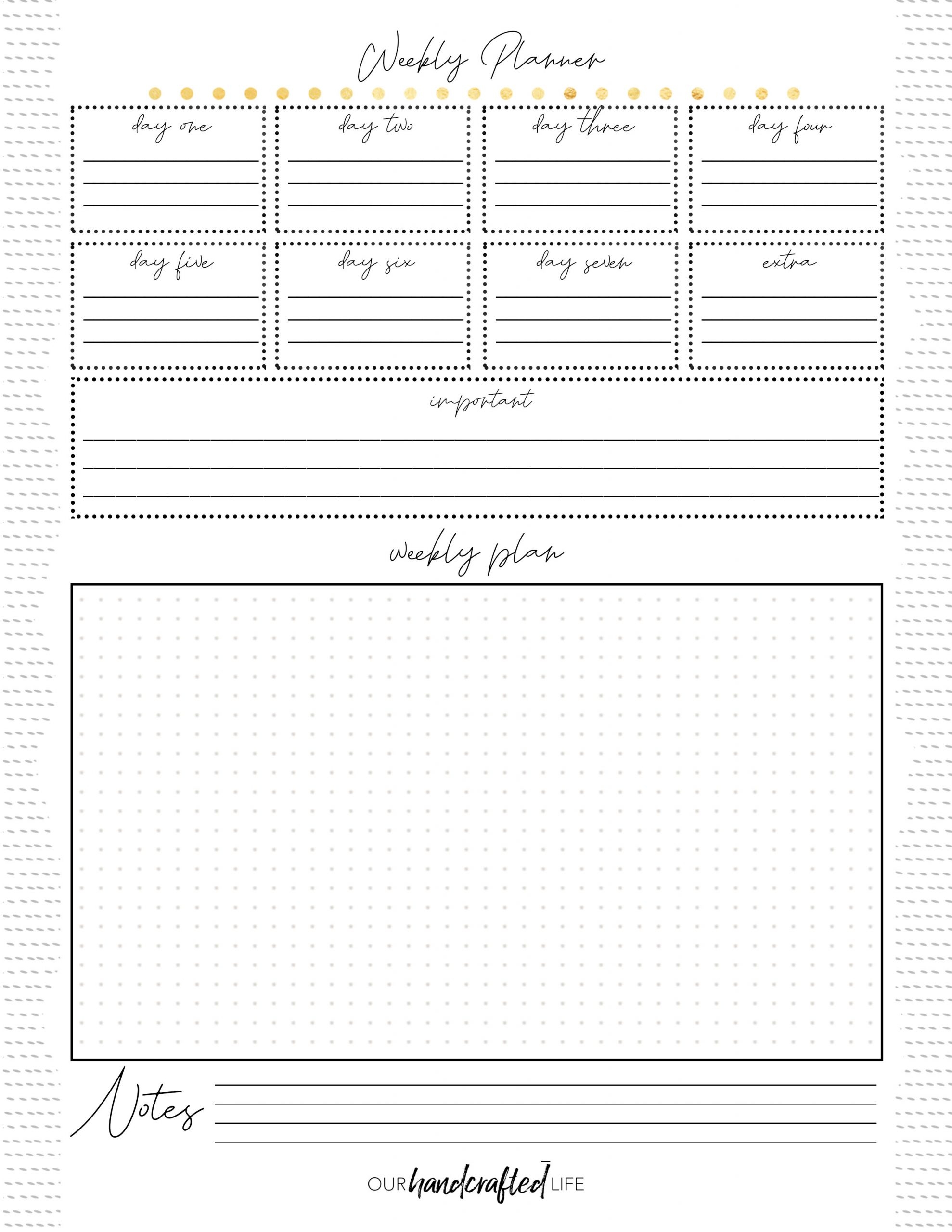 Free Printable Planner Pages Our Handcrafted Life