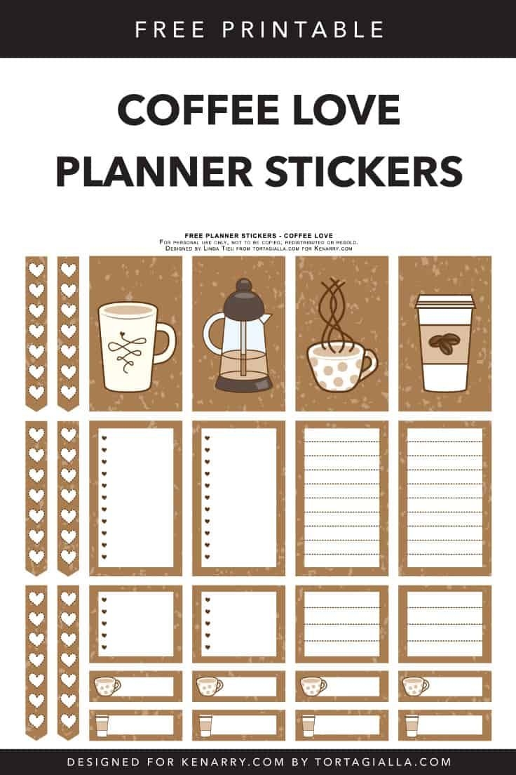 Free Printable Planner Stickers For Coffee Lovers Free Printable Planner Stickers For Coffee Lovers