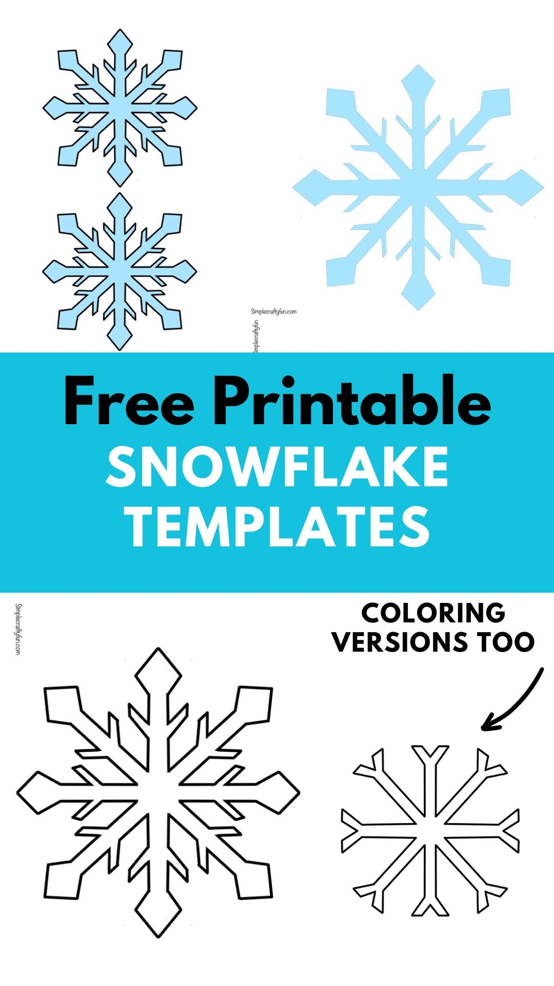 free printable snowflake template pdf