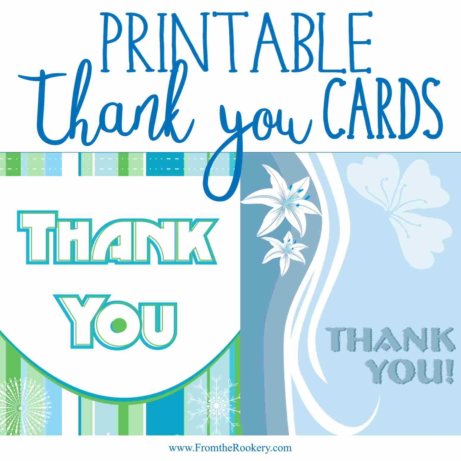 thank you card free printable template