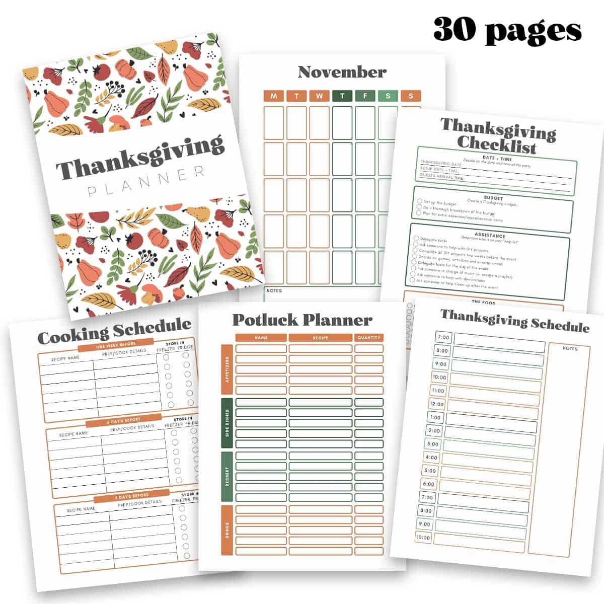 Free Printable Thanksgiving Planner The Happier Homemaker Free Printable Thanksgiving Planner The Happier Homemaker