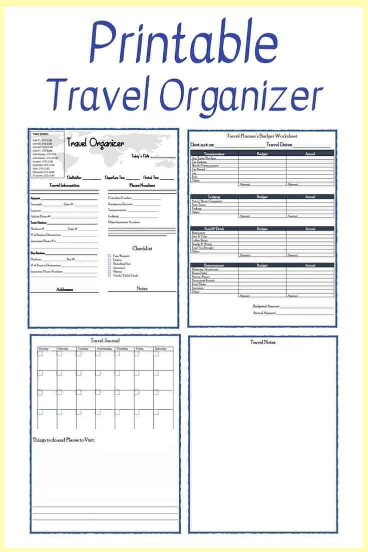 free printable travel planner