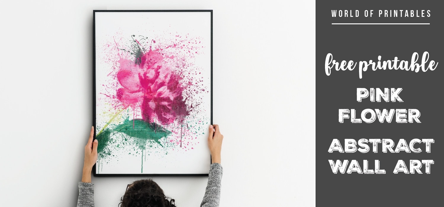 free printable wall art pink