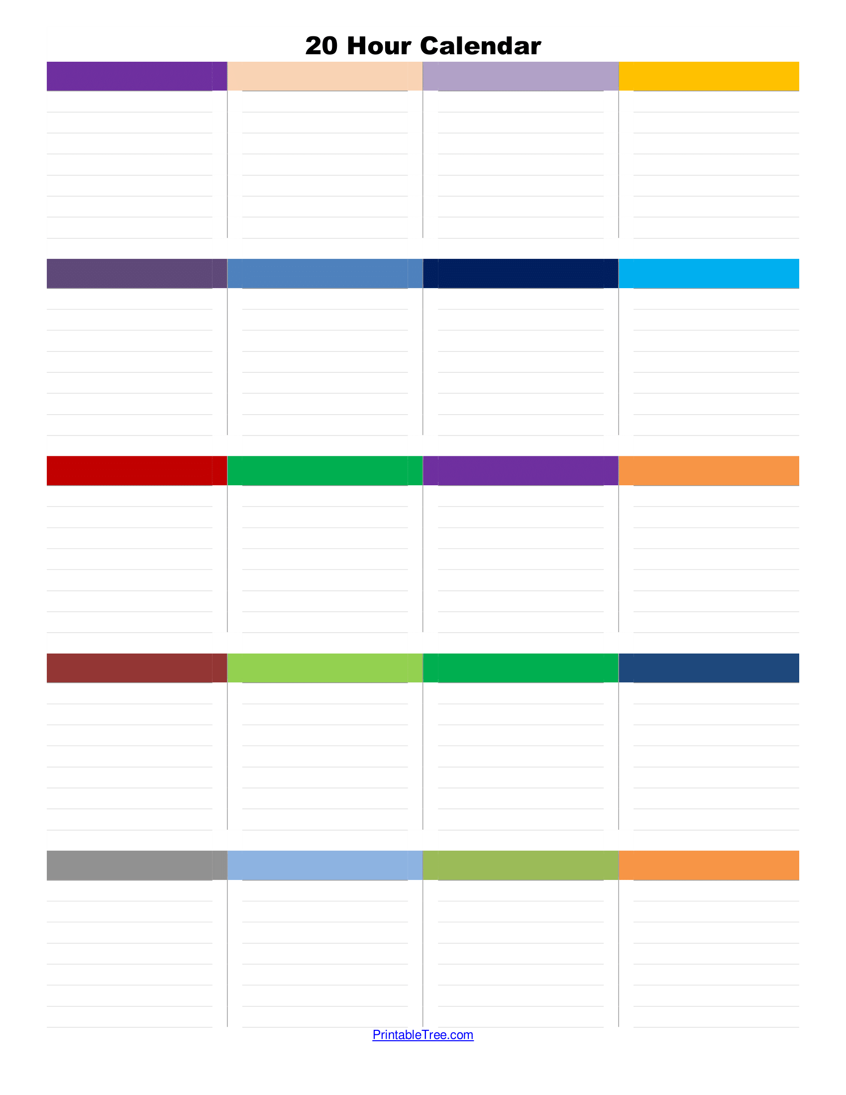 hourly week planner printable