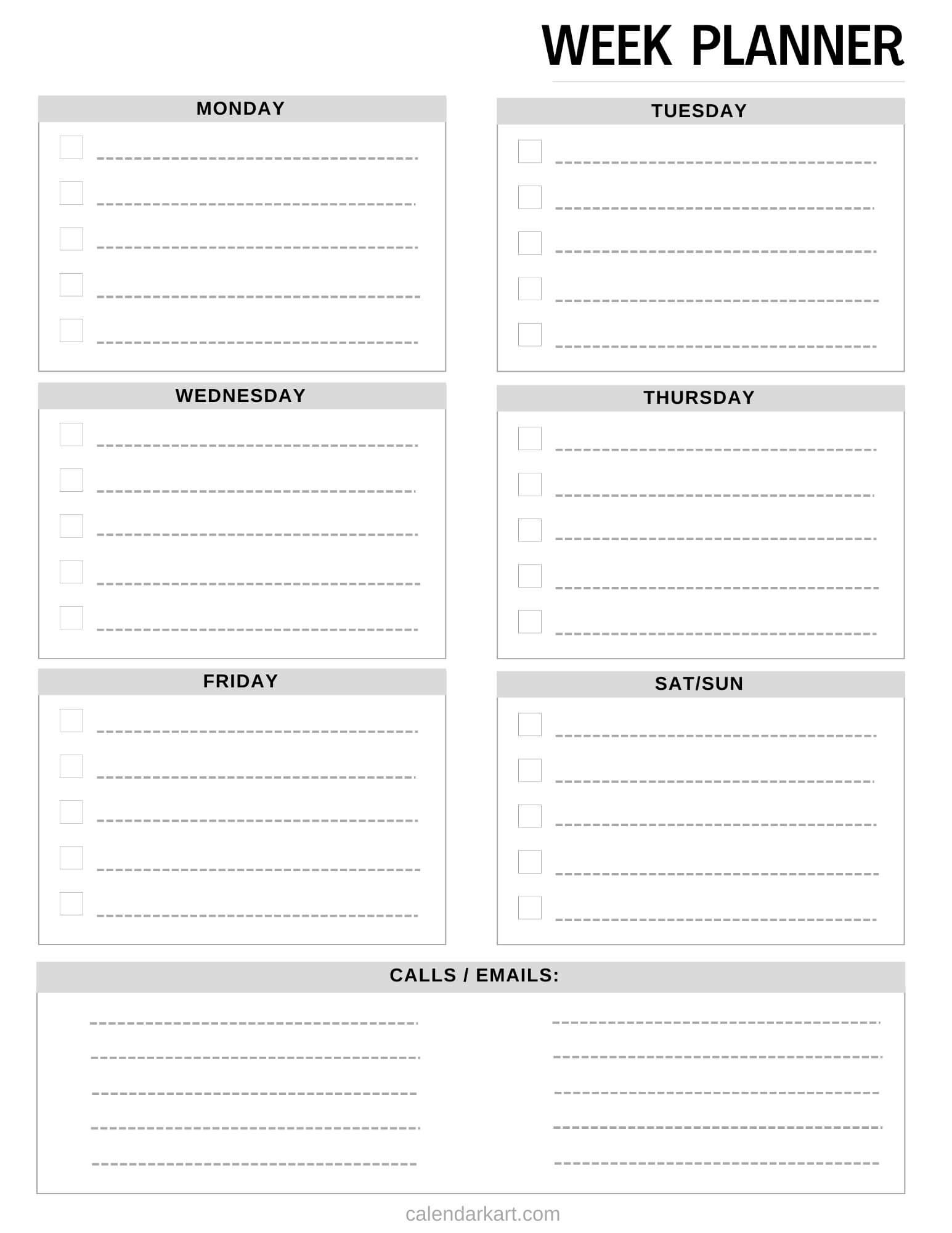 Free Printable Weekly Planner Templates CalendarKart Free Printable Weekly Planner Templates CalendarKart