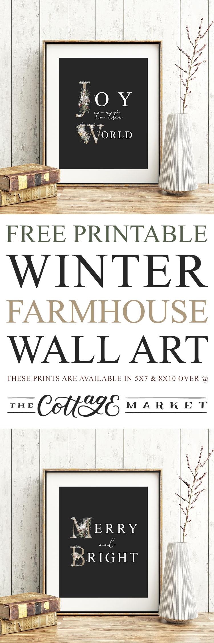 free winter printables wall art