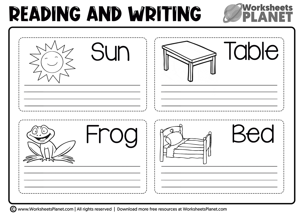 free worksheets for kindergarten