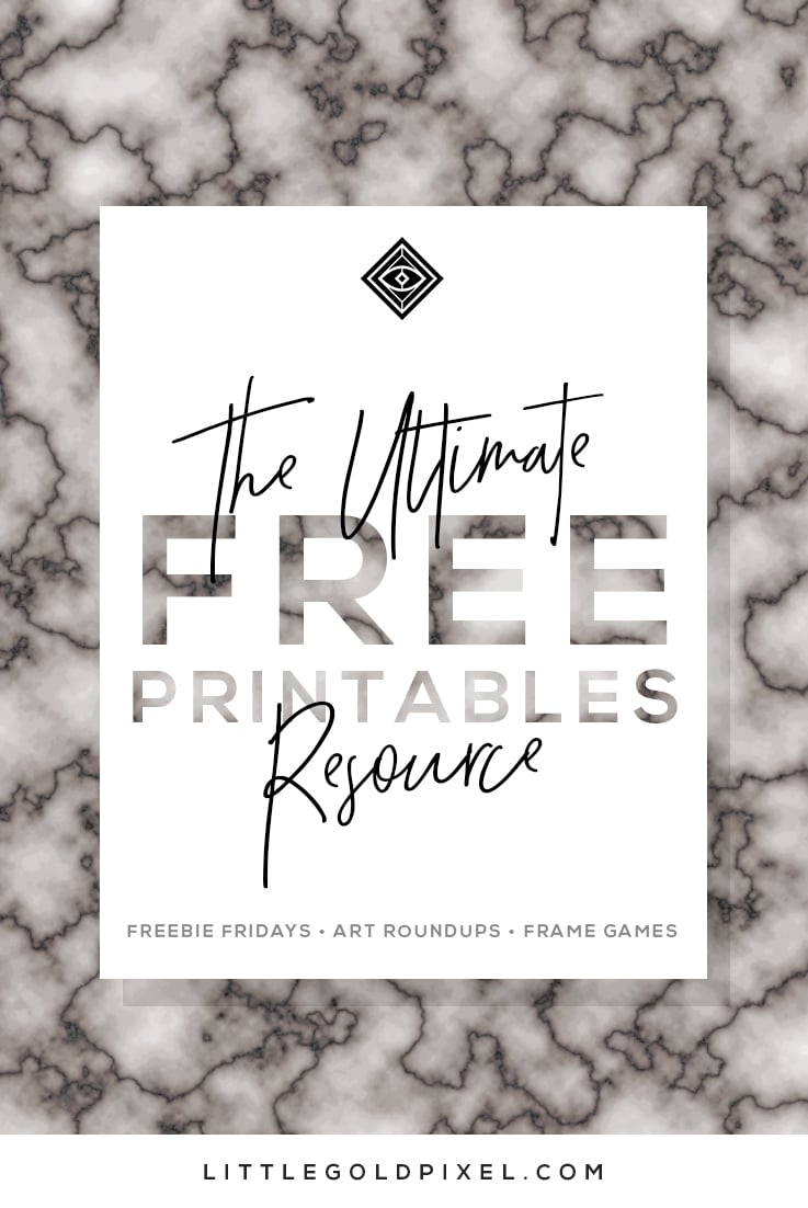 free black and white wall art printables
