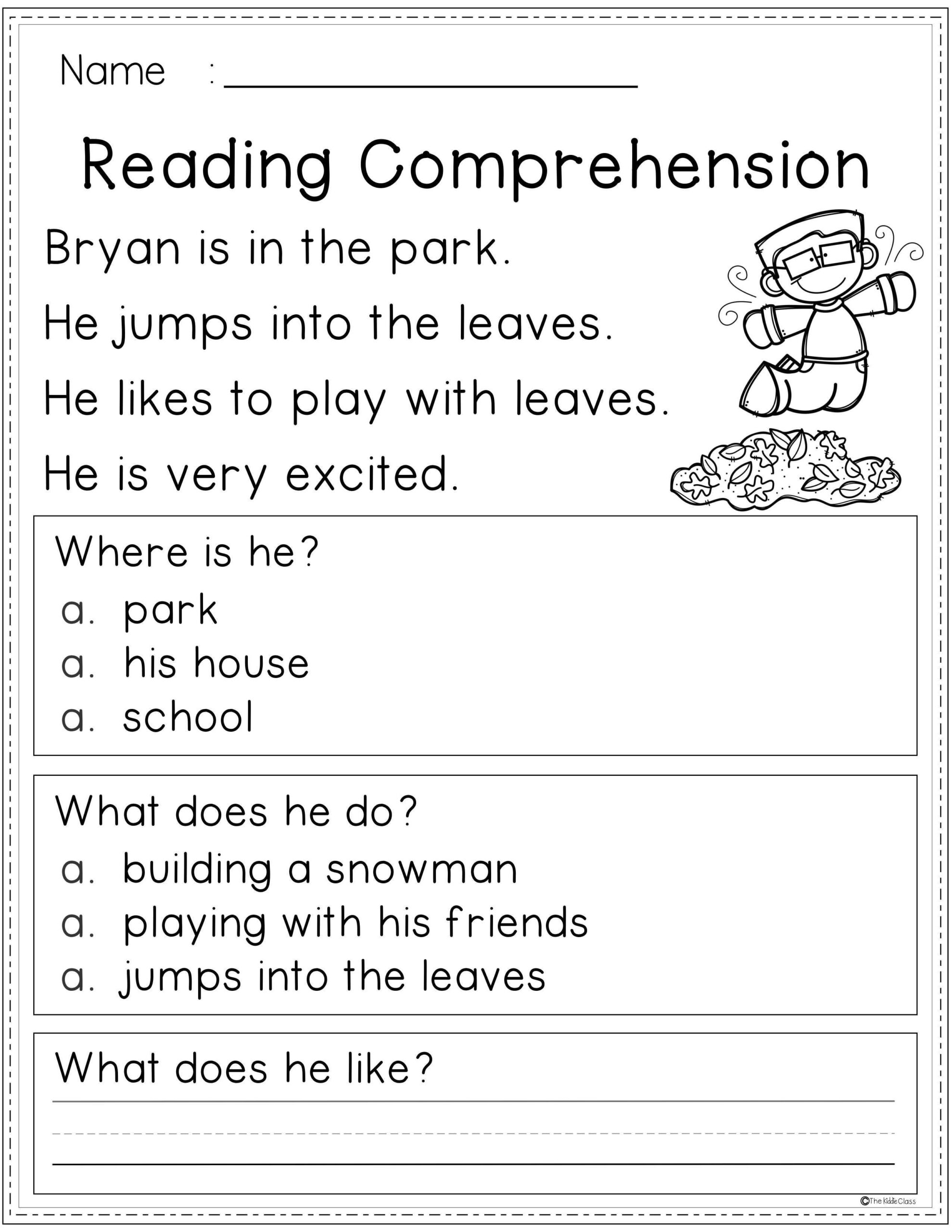 first grade reading worksheets