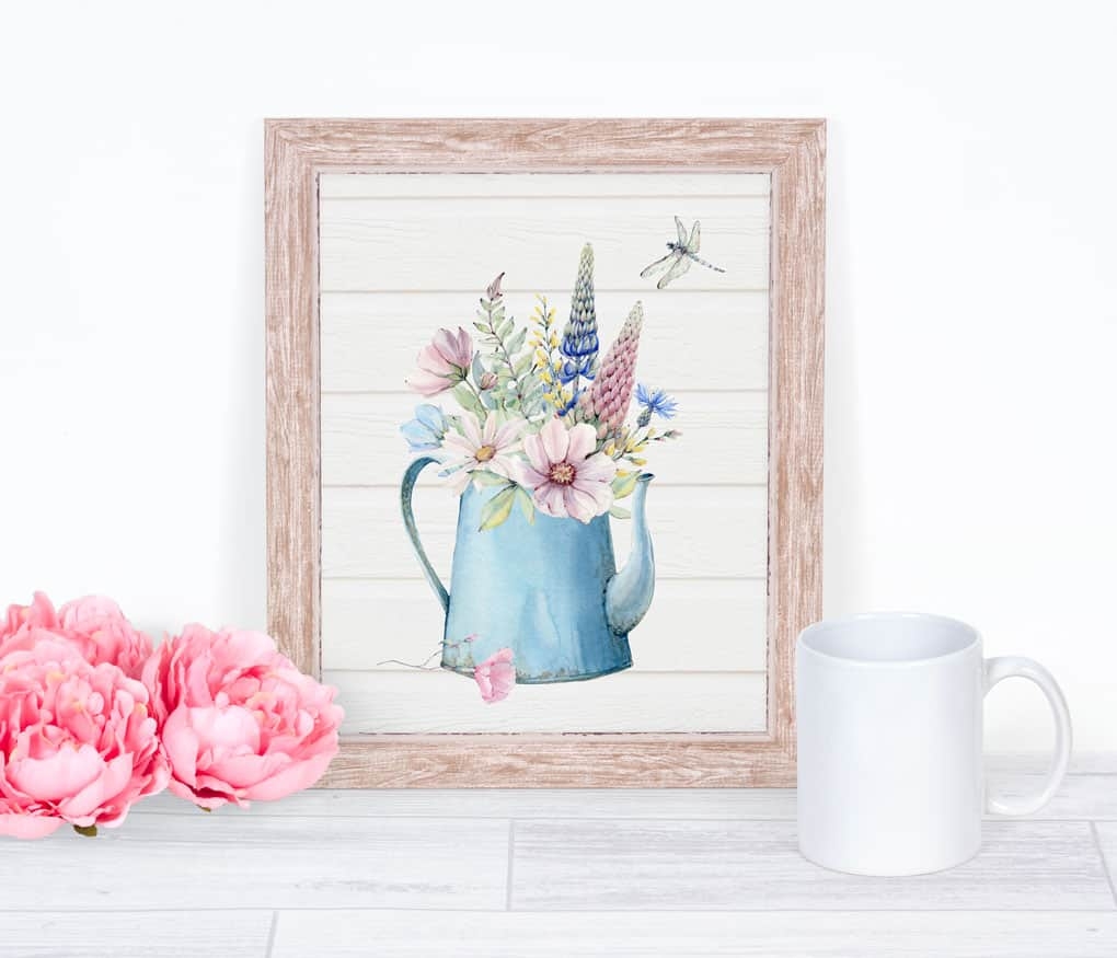 Free Spring Watercolor Wall Art Printables 