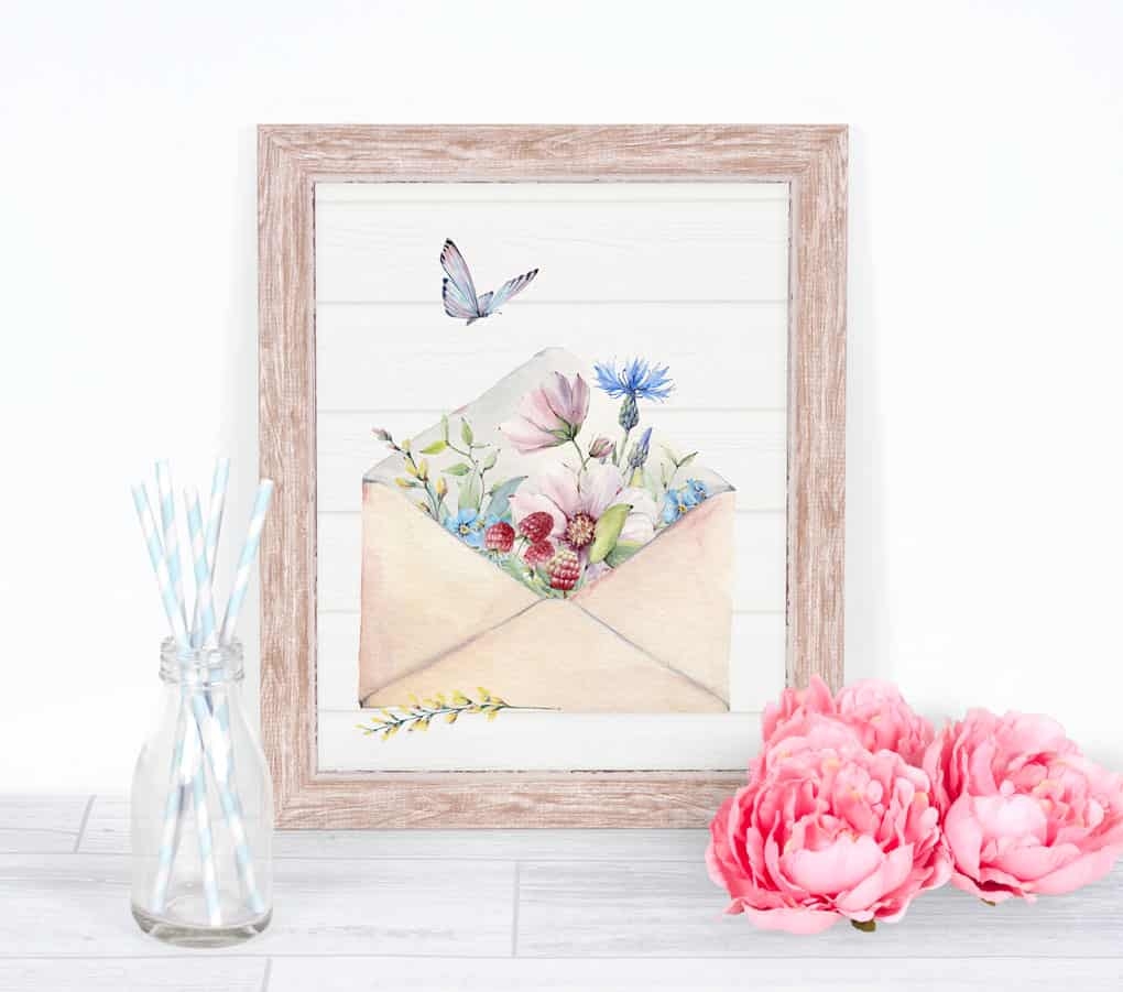 Free Spring Watercolor Wall Art Printables 