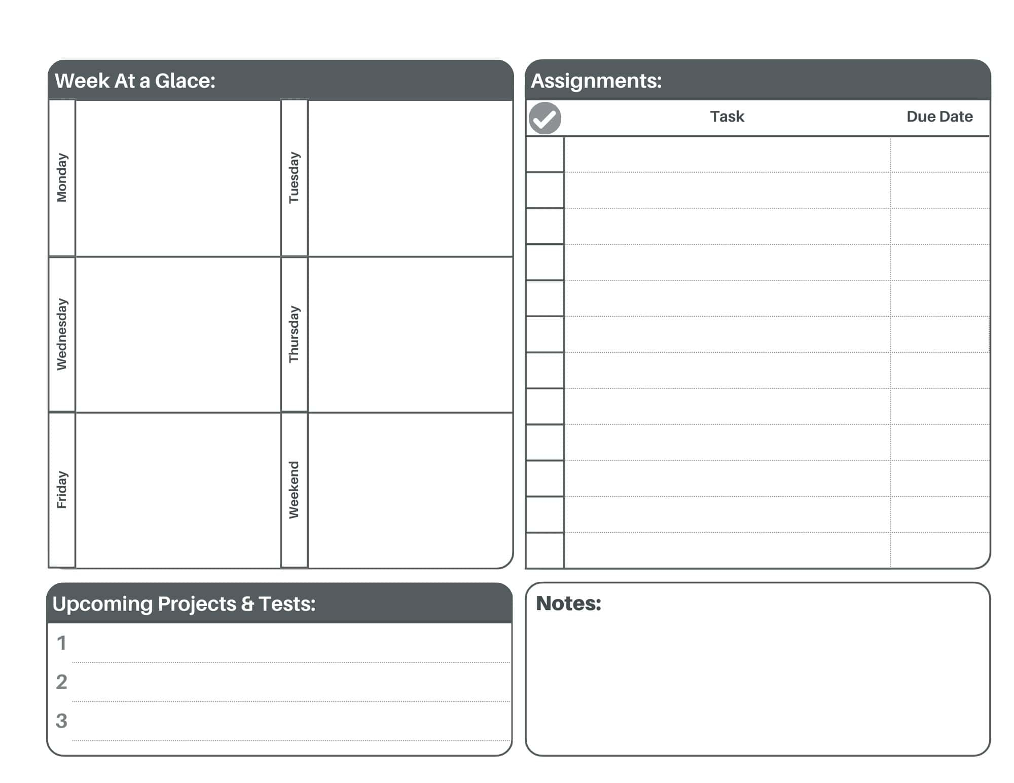 FREE Student Homework And Assignment Planner FREE Student Homework And Assignment Planner