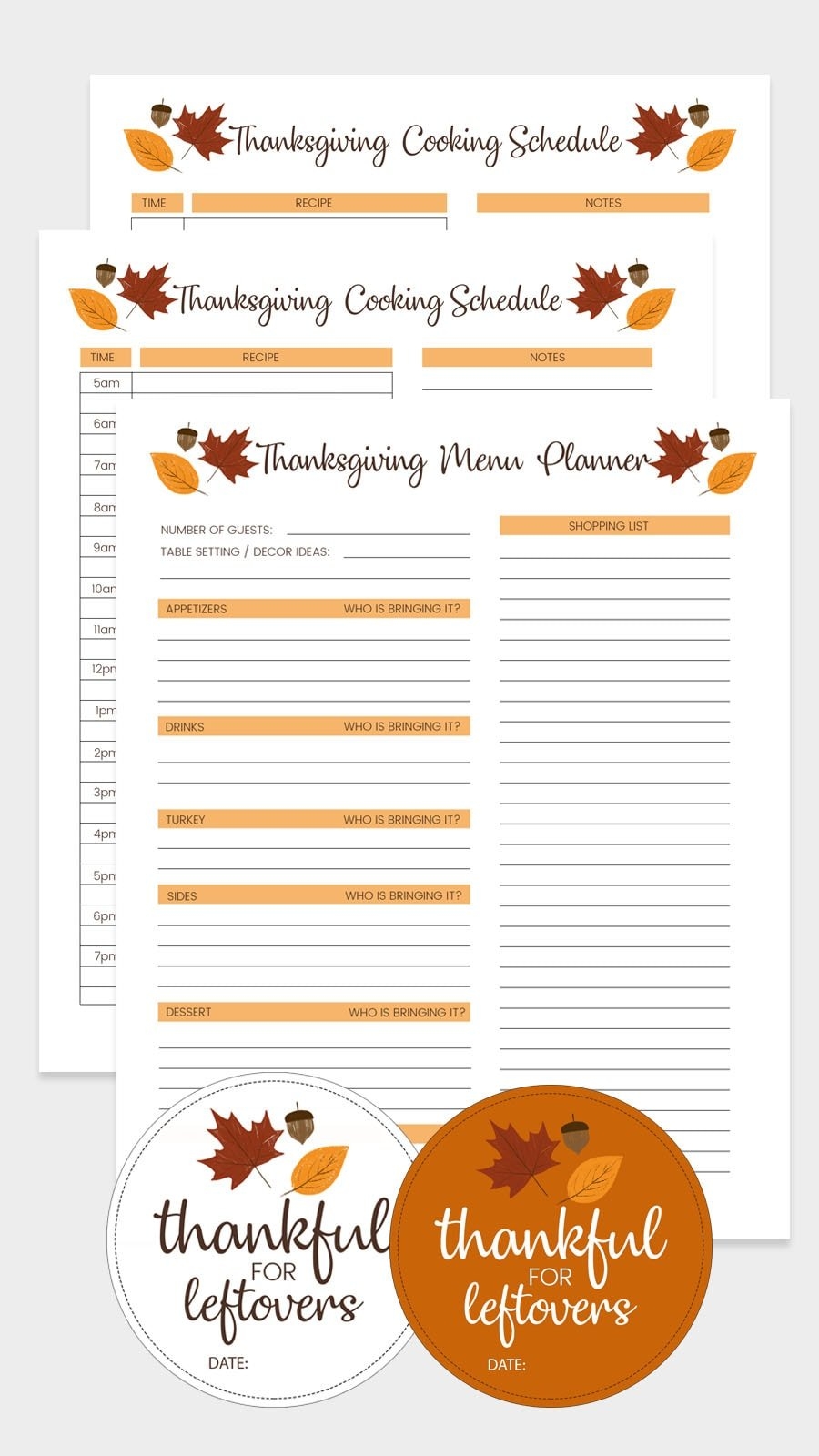 FREE Thanksgiving Menu Template Schedule Tags Lil Luna FREE Thanksgiving Menu Template Schedule Tags Lil Luna