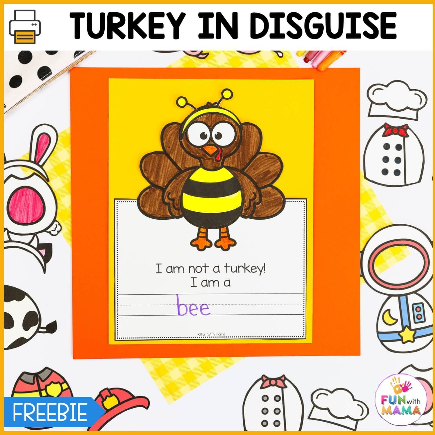 printable turkey disguise template