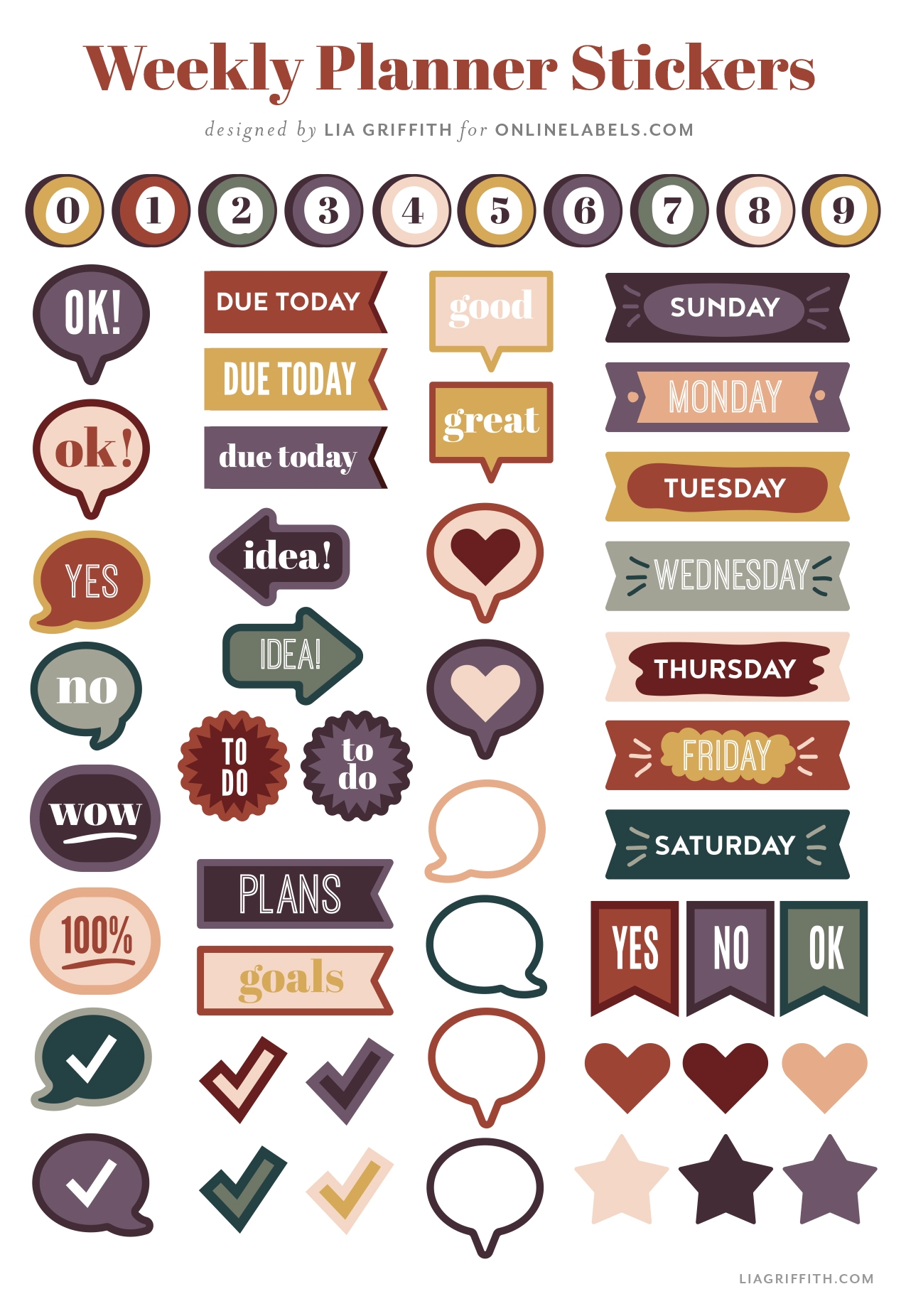 Free Weekly Planner Printable Printable Planner Stickers Lia Griffith Free Weekly Planner Printable Printable Planner Stickers Lia Griffith