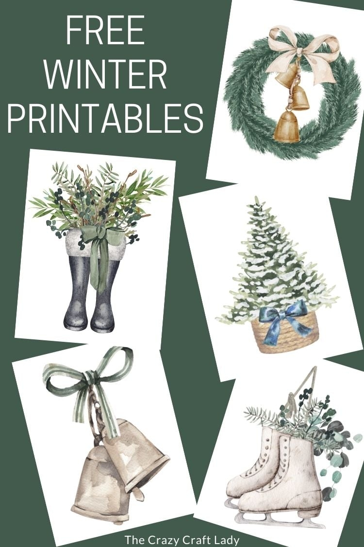 FREE Winter Printable Art Home Decor Printables The Crazy Craft Lady