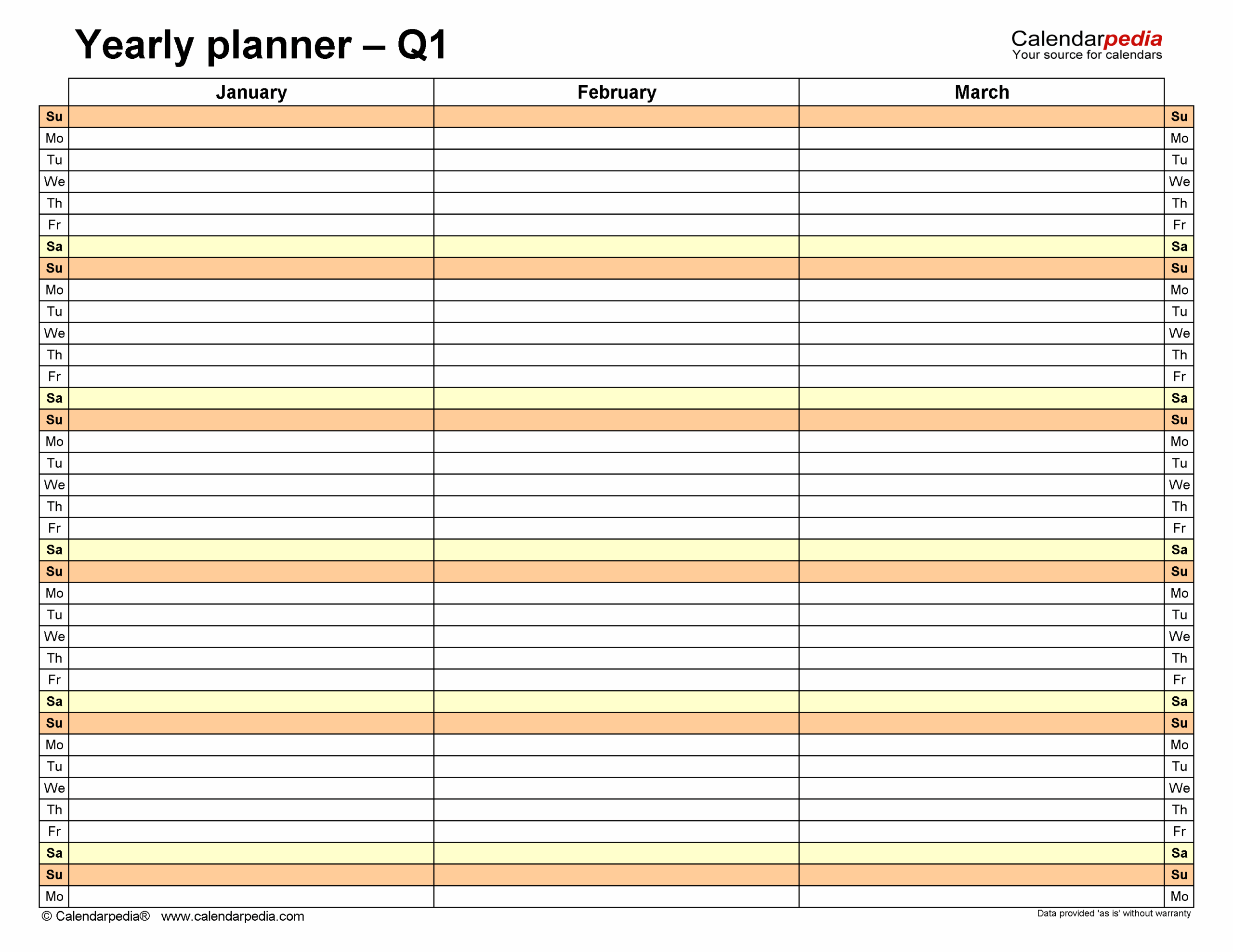 yearly planner printable