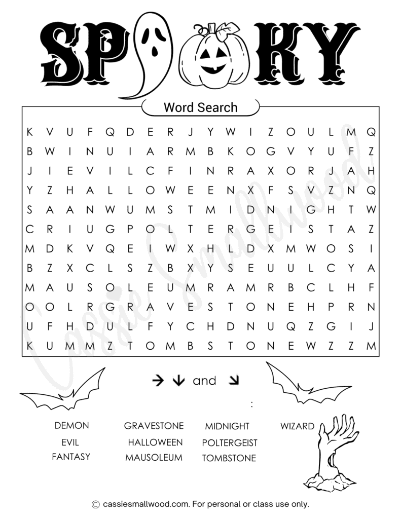 free printable word search