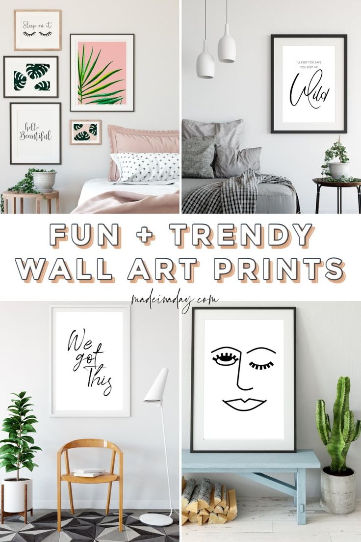 Fun Trendy Printable Wall Art For Bedroom
