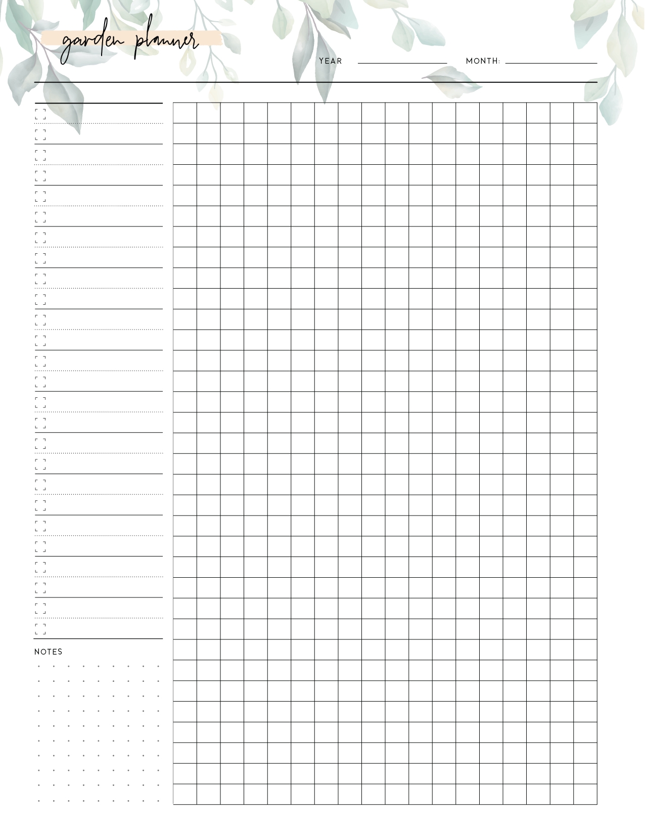 Garden Planner Templates World Of Printables Garden Planner Templates World Of Printables