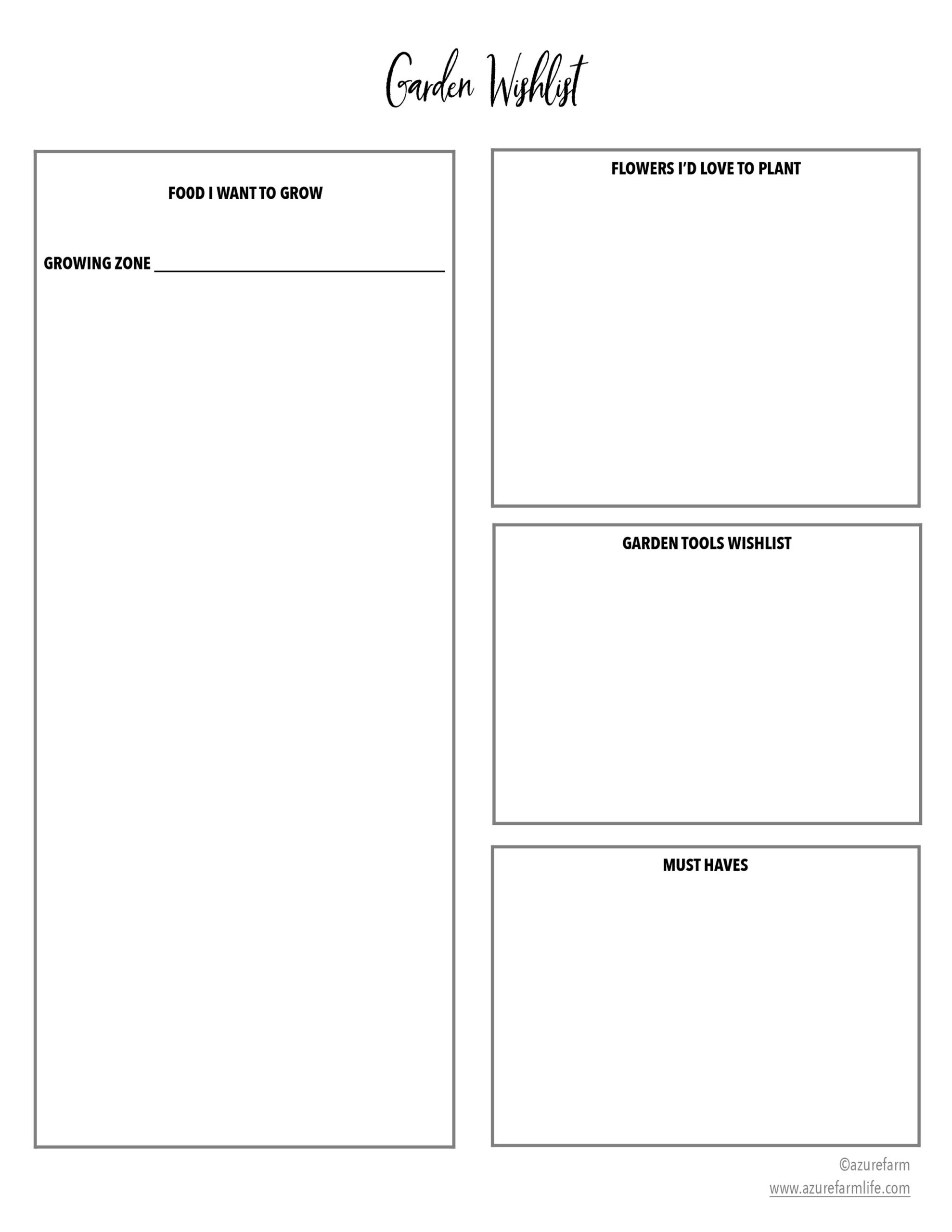printable garden planner