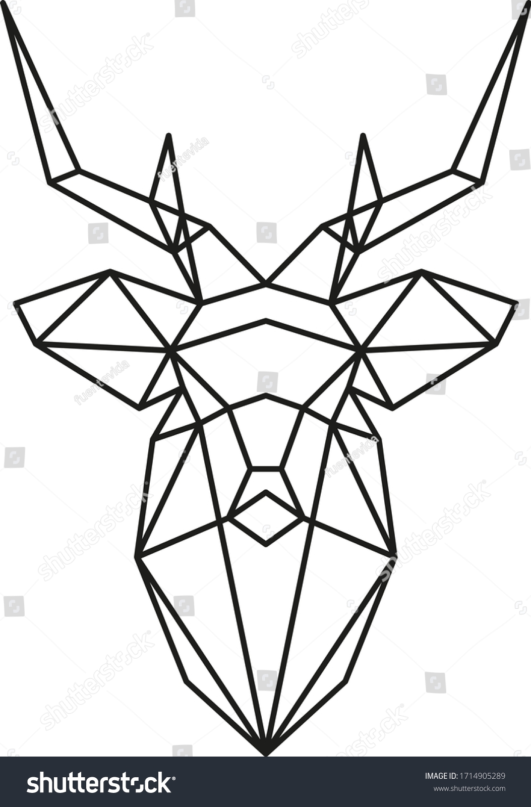 Geometric Animal Modern Printable Wall Art Stock Vector Royalty Free 1714905289 Shutterstock