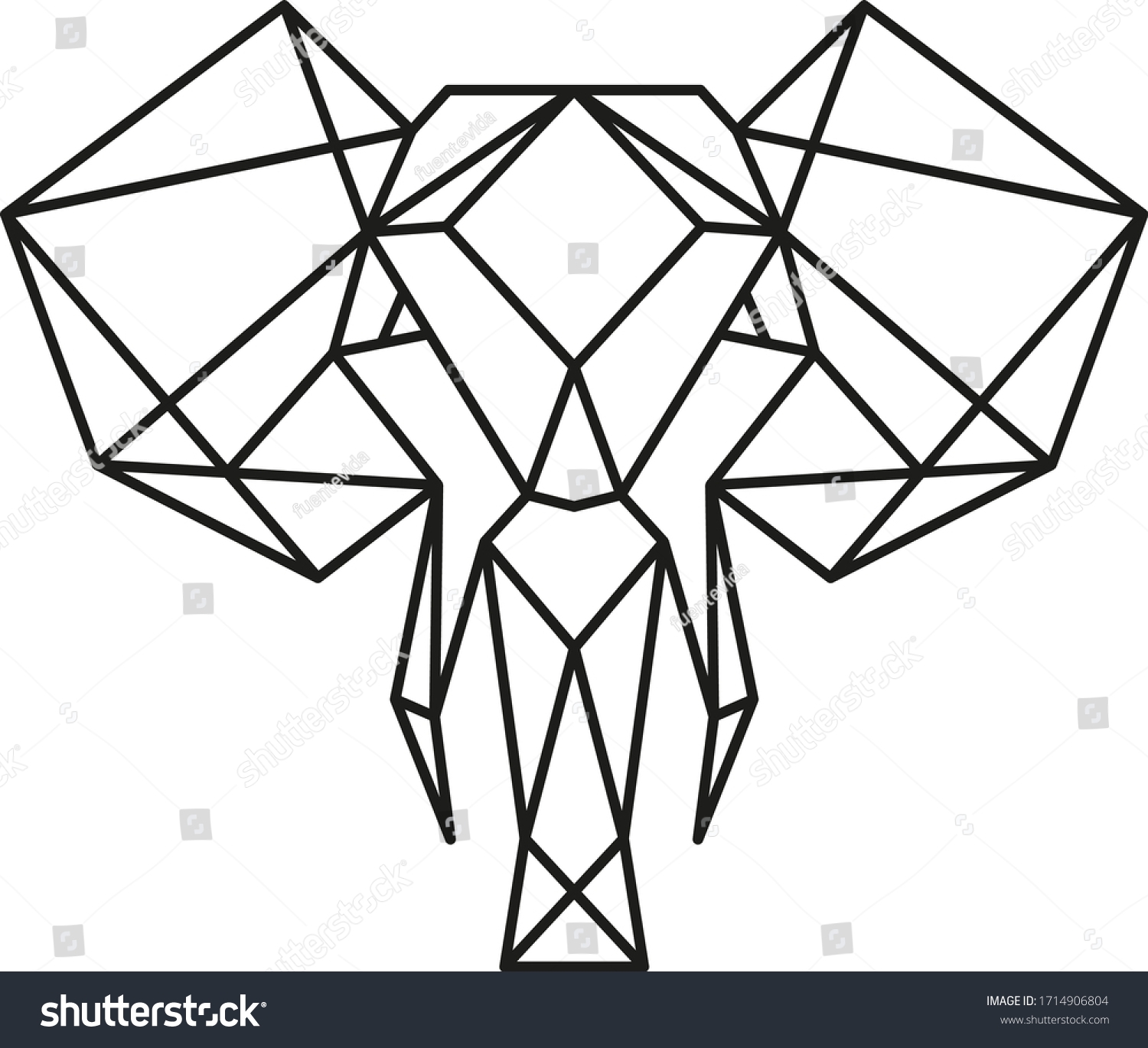 Geometric Animal Modern Printable Wall Art Stock Vector Royalty Free 1714906804 Shutterstock