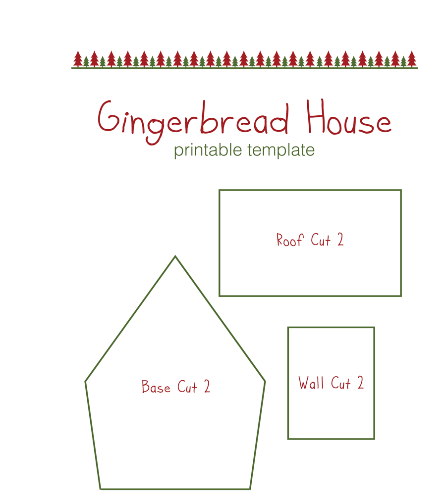 free printable gingerbread house template