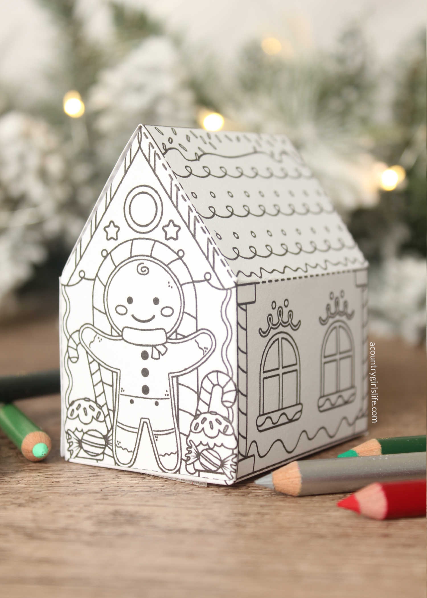 gingerbread house template printable