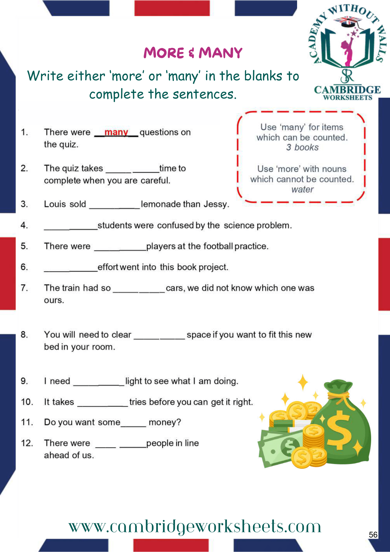 Grade 3 Grammar Pack Cambridge Work Sheets