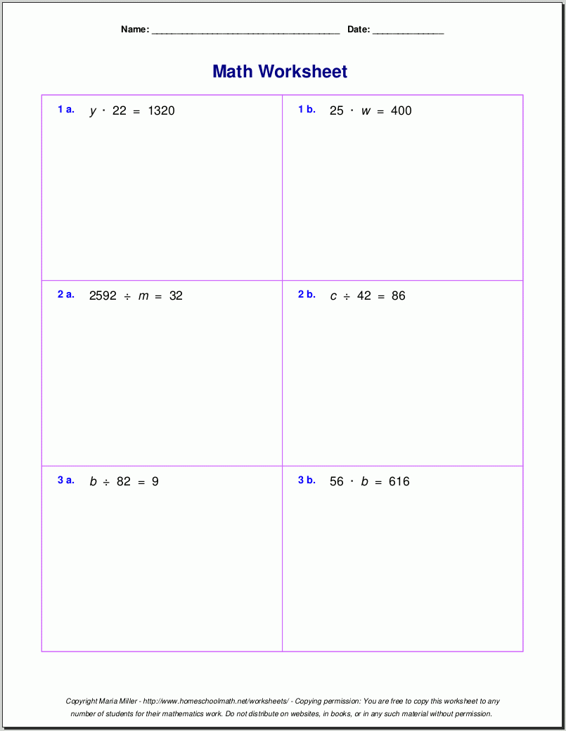 Grade 5 Multiplication Worksheets
