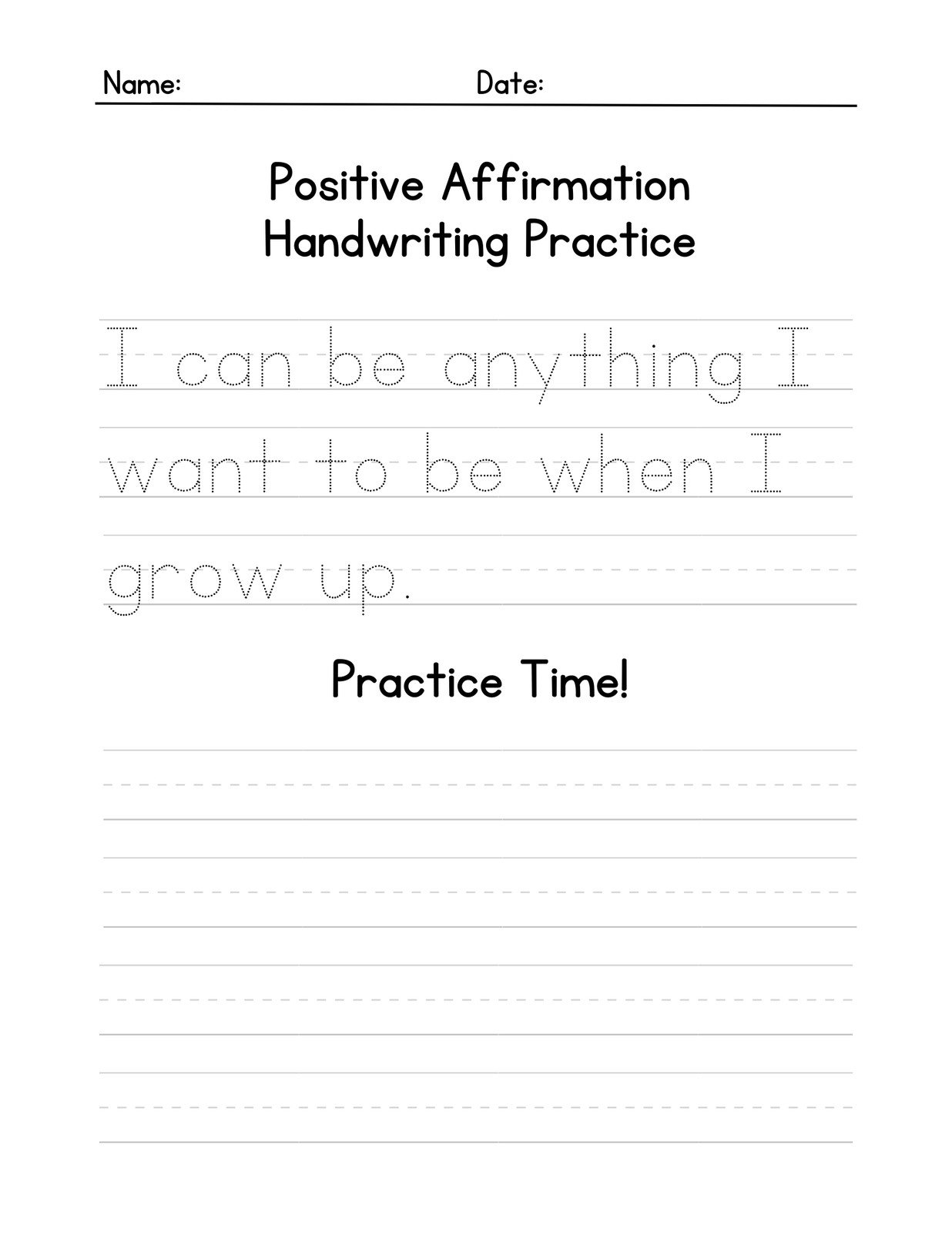 handwriting practice sheets pdf